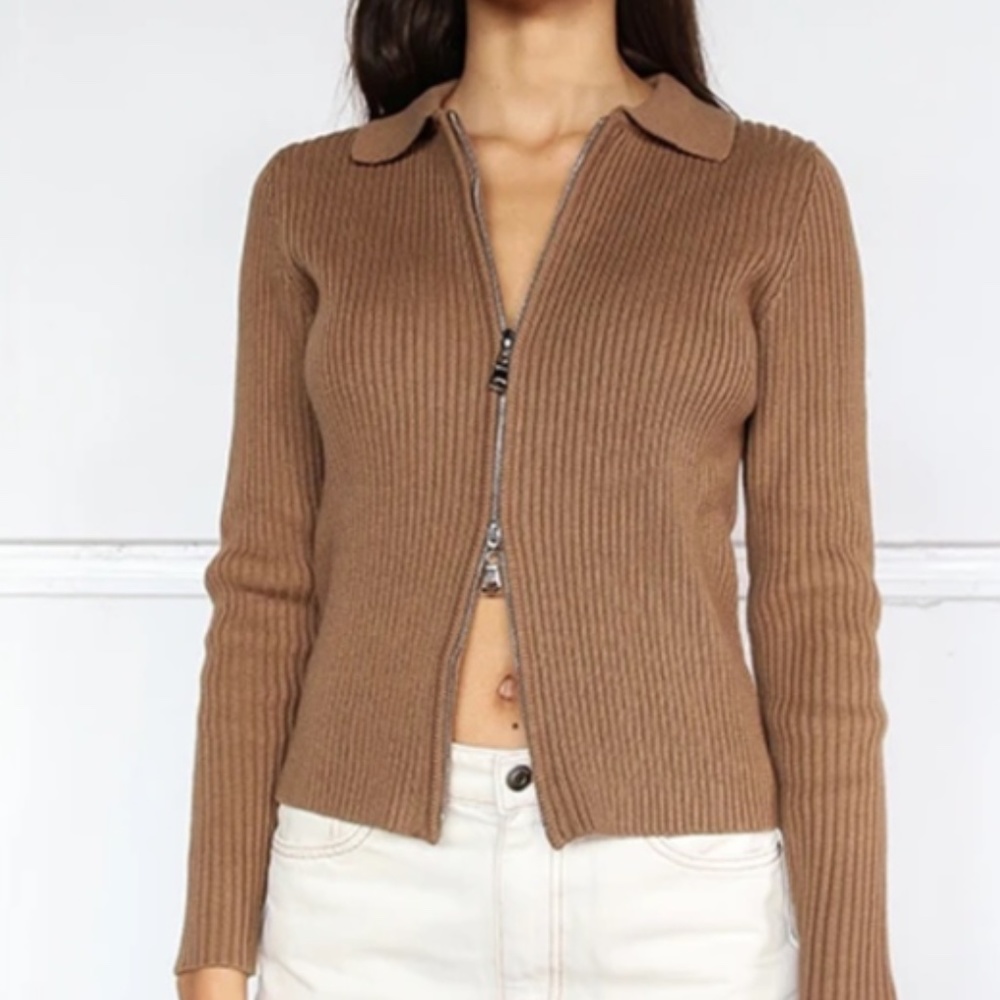 KASA Studio 100% Cotton Zip Sweater